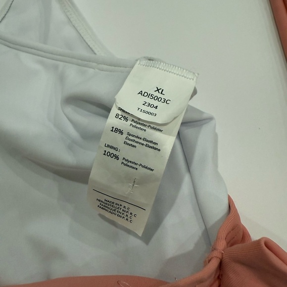 Coral and White Swimsuit Size XL Beach Pool Vacation Summer - Picture 5 of 7